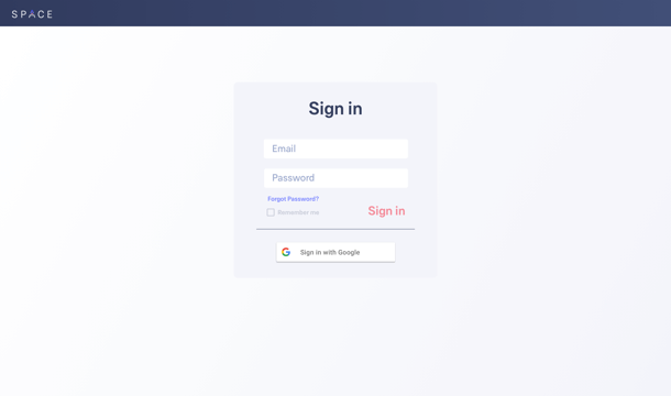 plain signin page