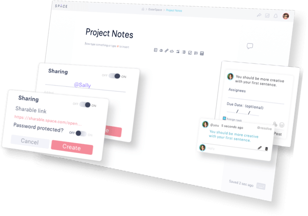 product screens for sharing